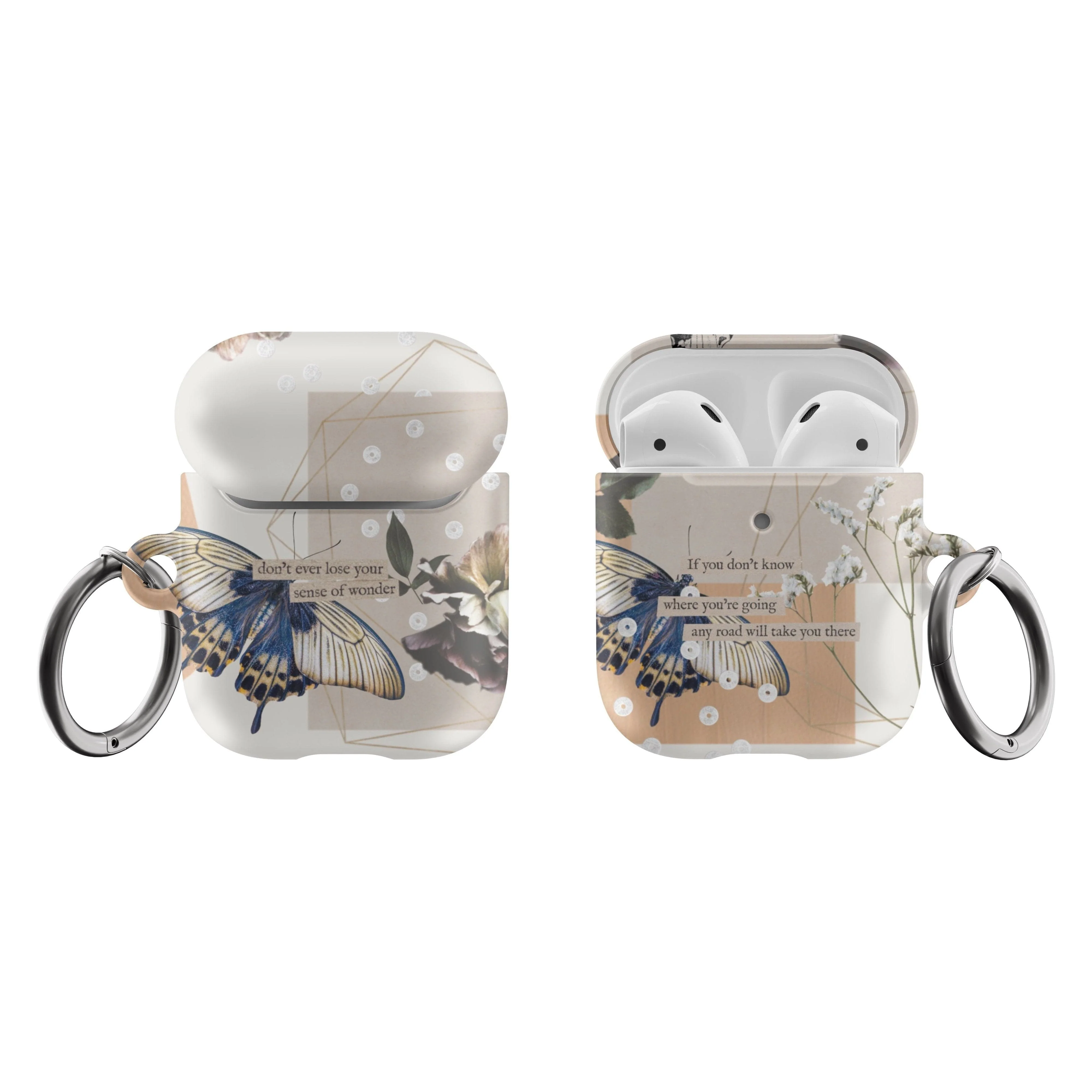 Abstract Butterfly Collage Airpods Case - Image 3