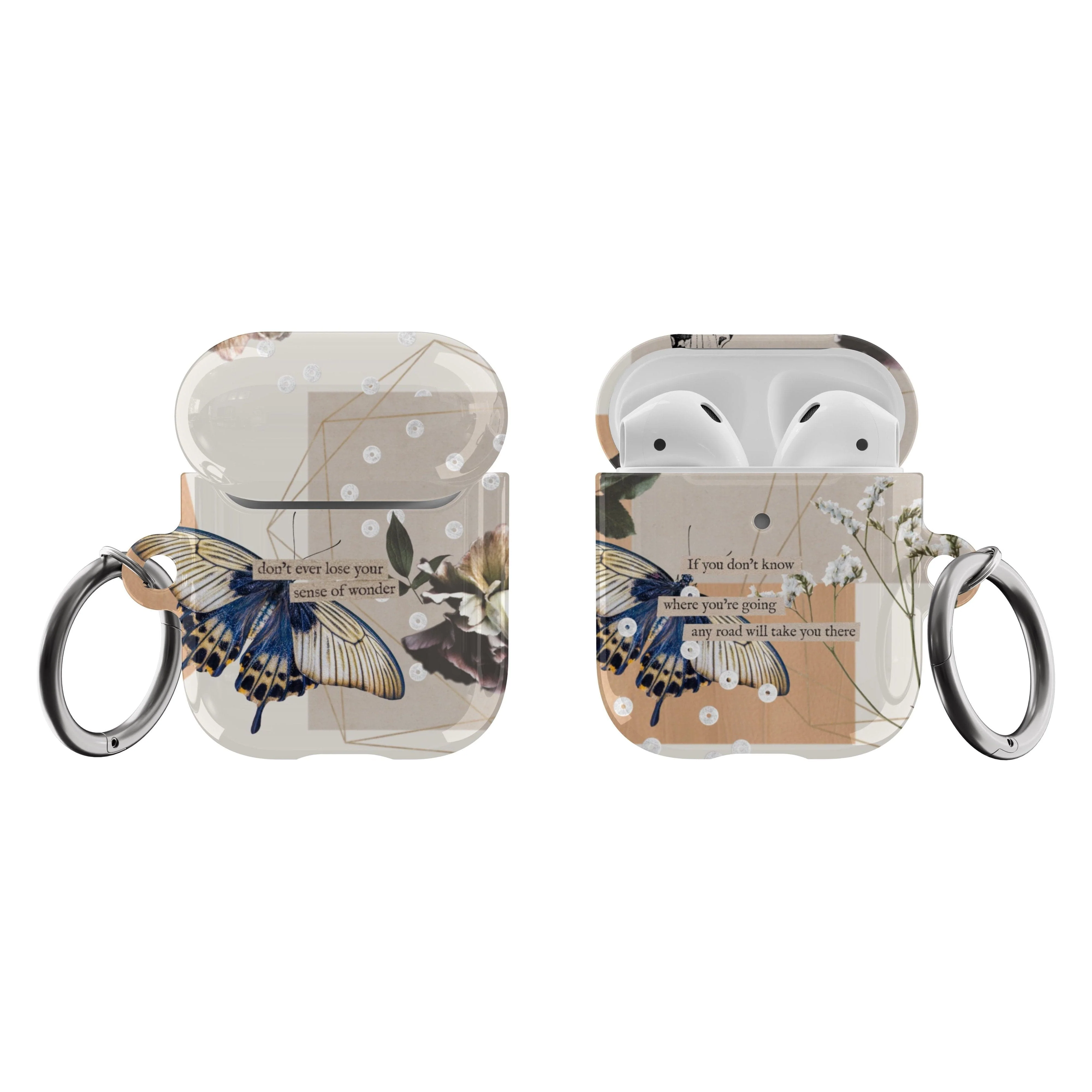 Abstract Butterfly Collage Airpods Case - Image 4