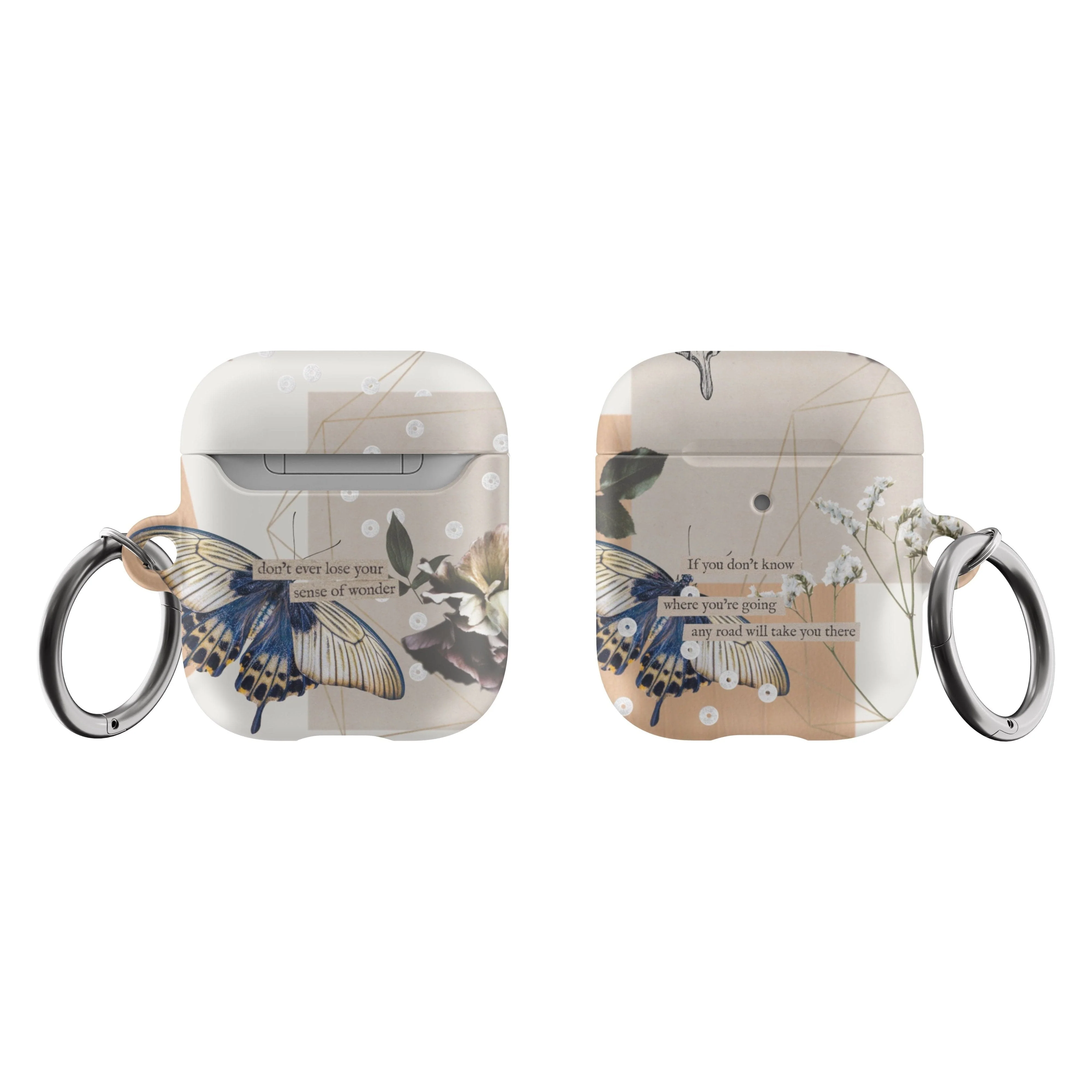 Abstract Butterfly Collage Airpods Case - Image 5