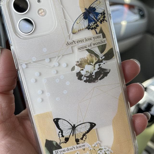 Aesthetic Butterfly Collage Clippings Clear Phone Case - Image 17