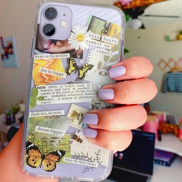 Aesthetic Scrap Collage Clear Phone Case - Image 13