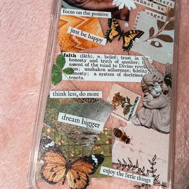 Aesthetic Scrap Collage Clear Phone Case - Image 16