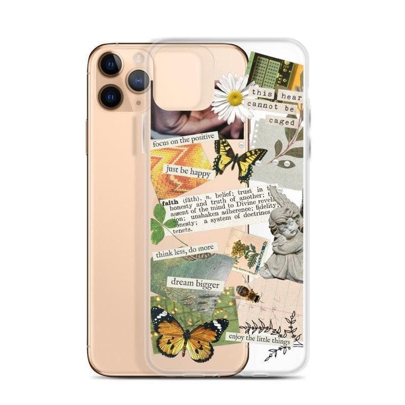 Aesthetic Scrap Collage Clear Phone Case - Image 3