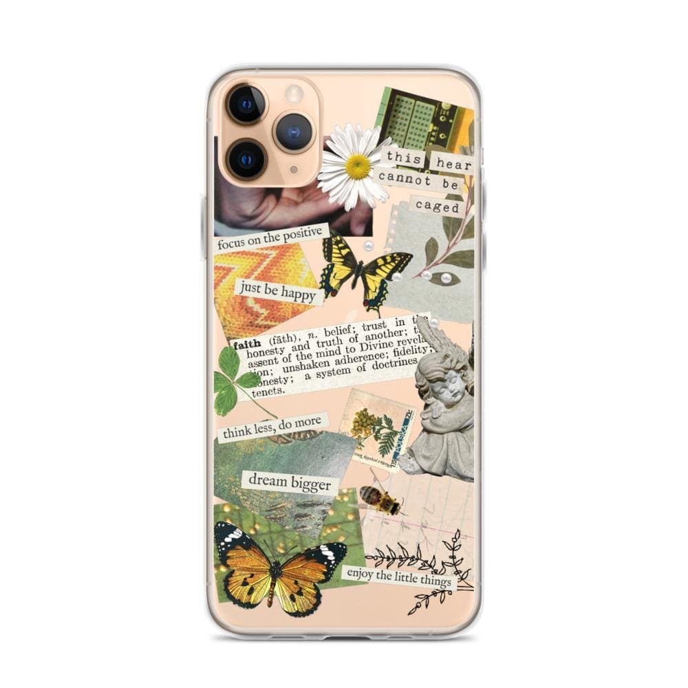Aesthetic Scrap Collage Clear Phone Case - Image 6