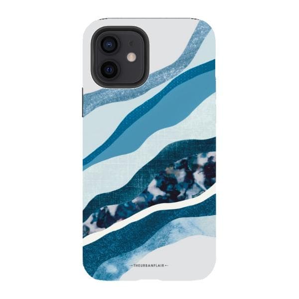 Baby Blue Abstract Layers Tough Phone Case - Image 13