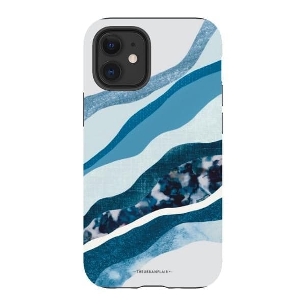 Baby Blue Abstract Layers Tough Phone Case - Image 16