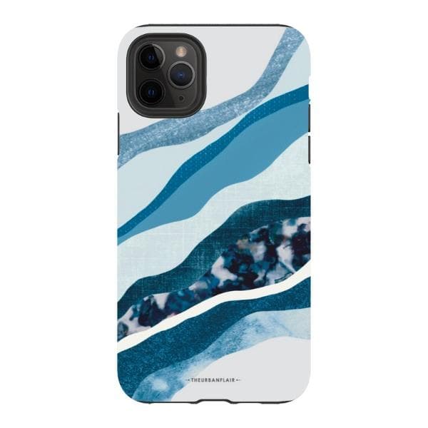 Baby Blue Abstract Layers Tough Phone Case - Image 18