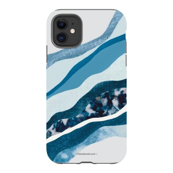 Baby Blue Abstract Layers Tough Phone Case - Image 21