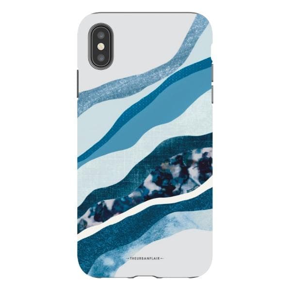 Baby Blue Abstract Layers Tough Phone Case - Image 24