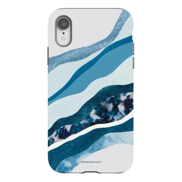 Baby Blue Abstract Layers Tough Phone Case - Image 25