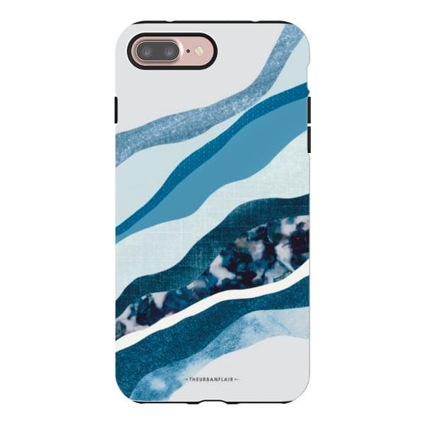 Baby Blue Abstract Layers Tough Phone Case - Image 29