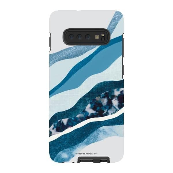 Baby Blue Abstract Layers Tough Phone Case - Image 41