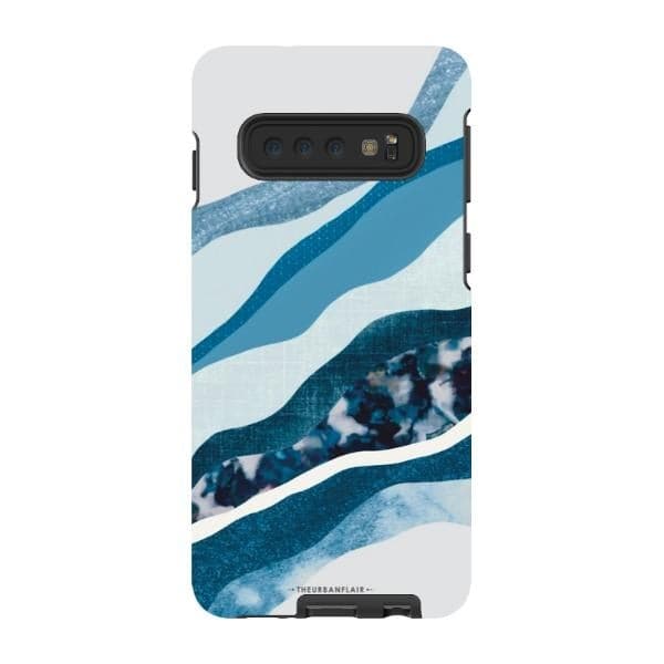 Baby Blue Abstract Layers Tough Phone Case - Image 42