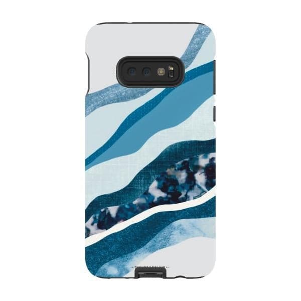 Baby Blue Abstract Layers Tough Phone Case - Image 45