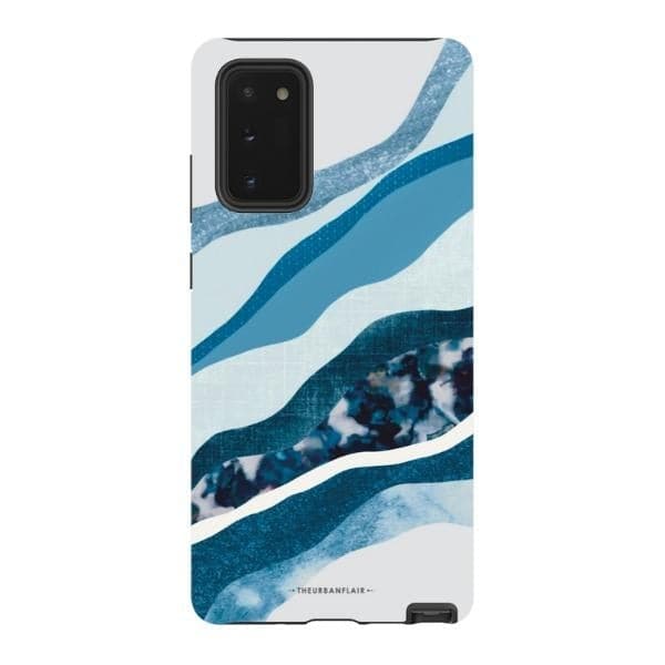 Baby Blue Abstract Layers Tough Phone Case - Image 48