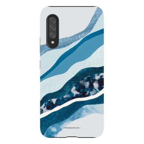 Baby Blue Abstract Layers Tough Phone Case - Image 62