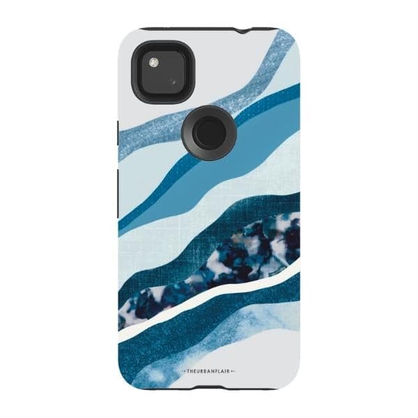 Baby Blue Abstract Layers Tough Phone Case - Image 67