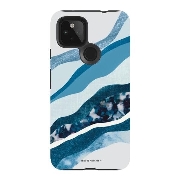 Baby Blue Abstract Layers Tough Phone Case - Image 69