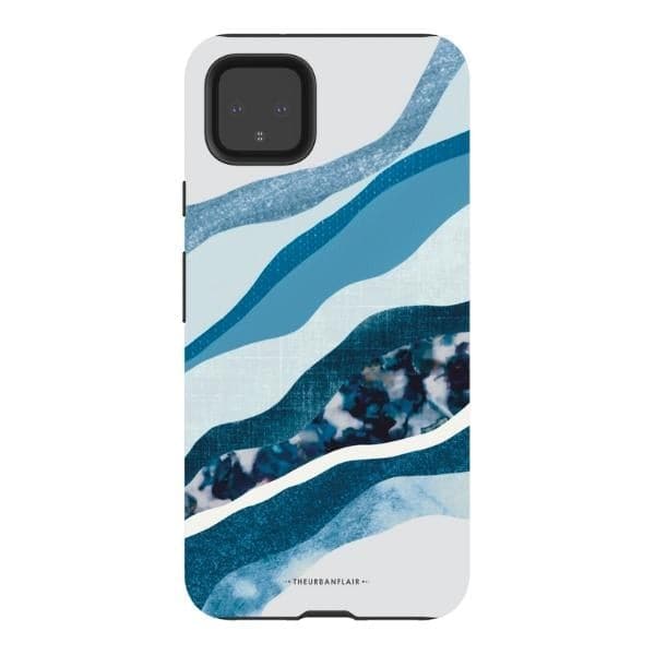 Baby Blue Abstract Layers Tough Phone Case - Image 70