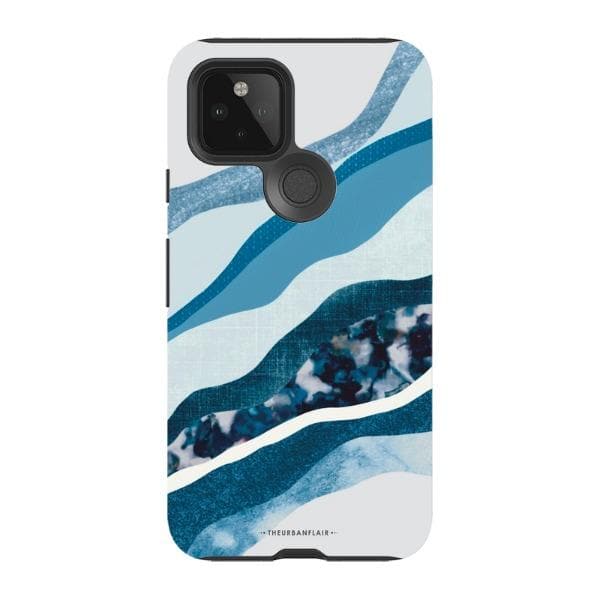 Baby Blue Abstract Layers Tough Phone Case - Image 73