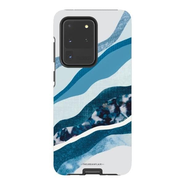Baby Blue Abstract Layers Tough Phone Case - Image 74