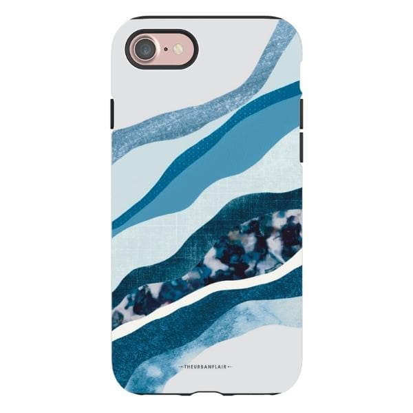 Baby Blue Abstract Layers Tough Phone Case - Image 76