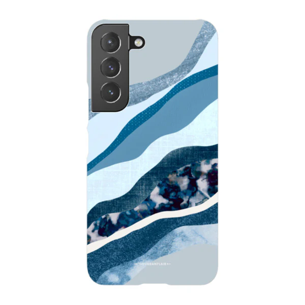 Baby Blue Abstract Layers Tough Phone Case - Image 82