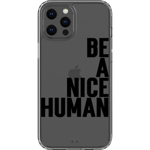 Be A Nice Human Clear Phone Case - Image 7