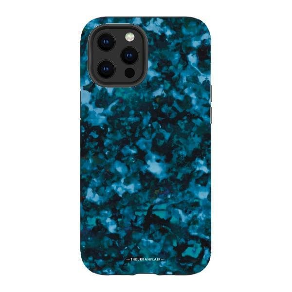 Blue Tortoise Shell Print Tough Phone Case - Image 10