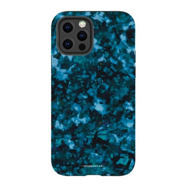 Blue Tortoise Shell Print Tough Phone Case - Image 12