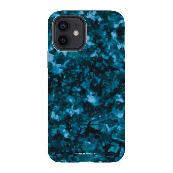 Blue Tortoise Shell Print Tough Phone Case - Image 13