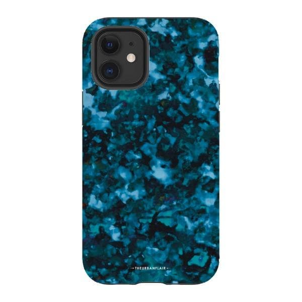 Blue Tortoise Shell Print Tough Phone Case - Image 16