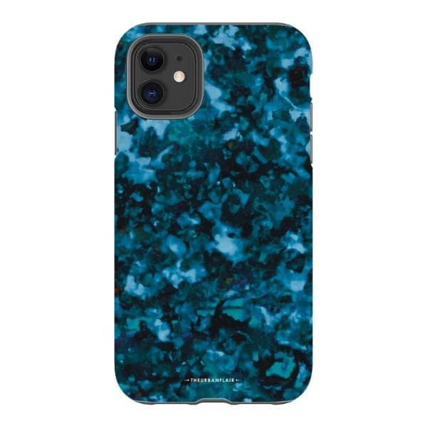 Blue Tortoise Shell Print Tough Phone Case - Image 21