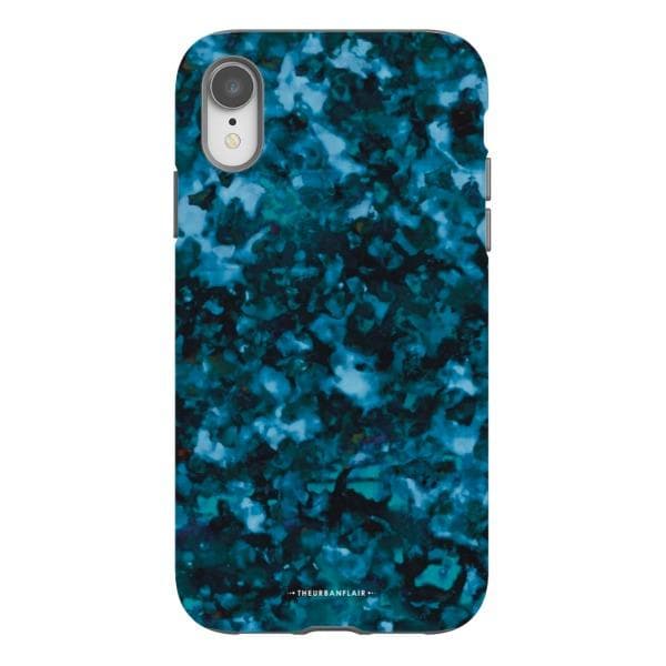 Blue Tortoise Shell Print Tough Phone Case - Image 25