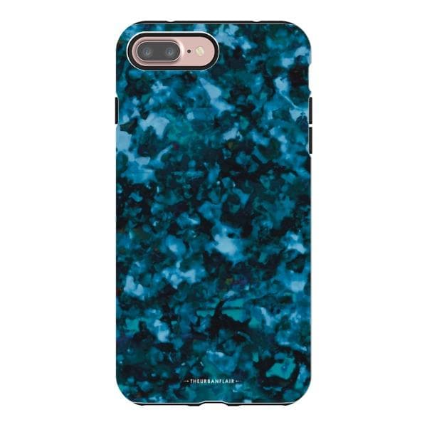 Blue Tortoise Shell Print Tough Phone Case - Image 30