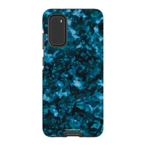 Blue Tortoise Shell Print Tough Phone Case - Image 37