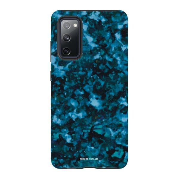Blue Tortoise Shell Print Tough Phone Case - Image 39