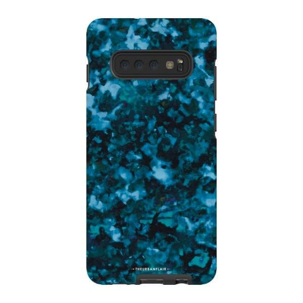Blue Tortoise Shell Print Tough Phone Case - Image 41
