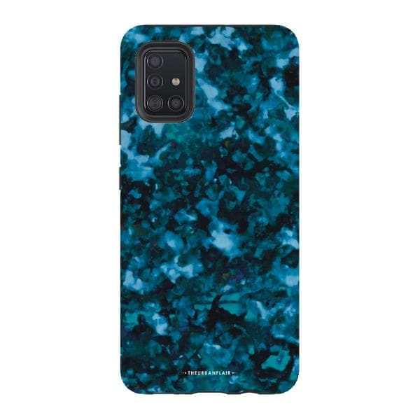 Blue Tortoise Shell Print Tough Phone Case - Image 55