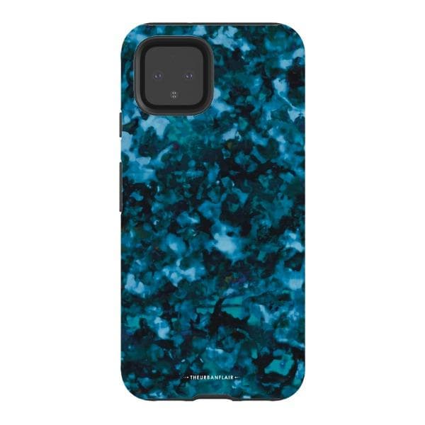 Blue Tortoise Shell Print Tough Phone Case - Image 65