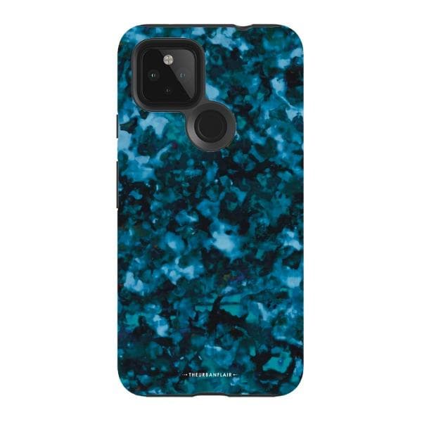 Blue Tortoise Shell Print Tough Phone Case - Image 68