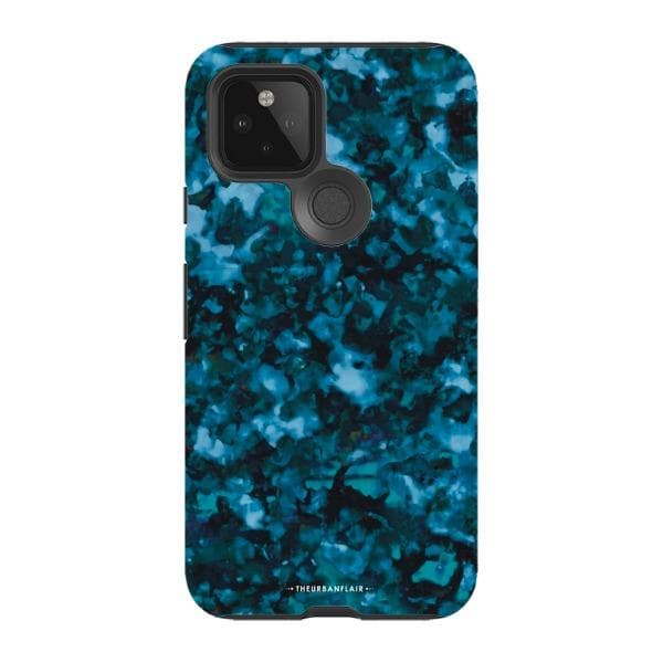 Blue Tortoise Shell Print Tough Phone Case - Image 73