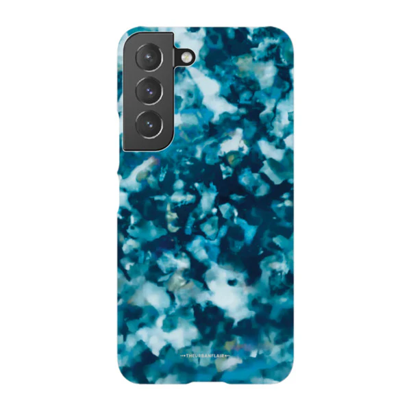 Blue Tortoise Shell Print Tough Phone Case - Image 82