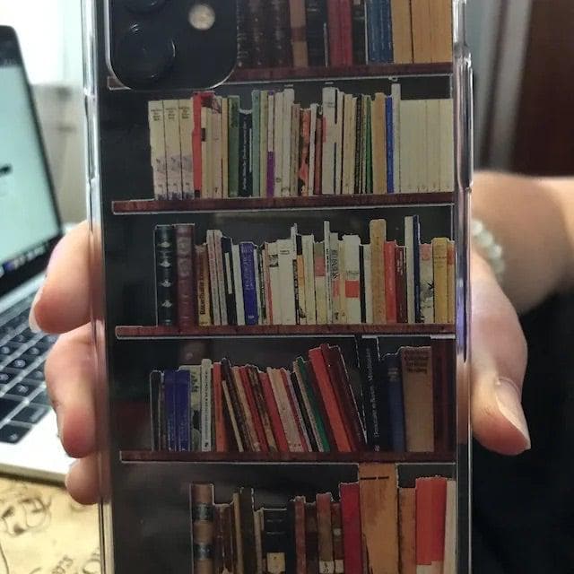 Book Lover's Clear Phone Case - Unique Bookshelf Design for iPhone and Galaxy Devices - Image 25