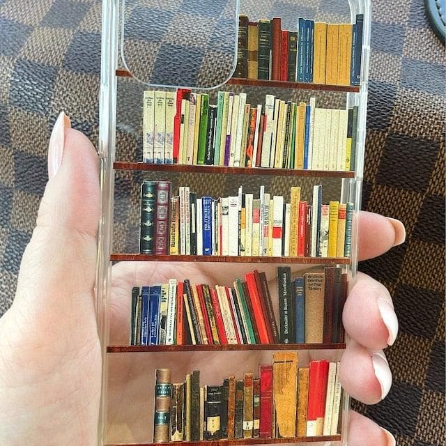 Book Lover's Clear Phone Case - Unique Bookshelf Design for iPhone and Galaxy Devices - Image 26