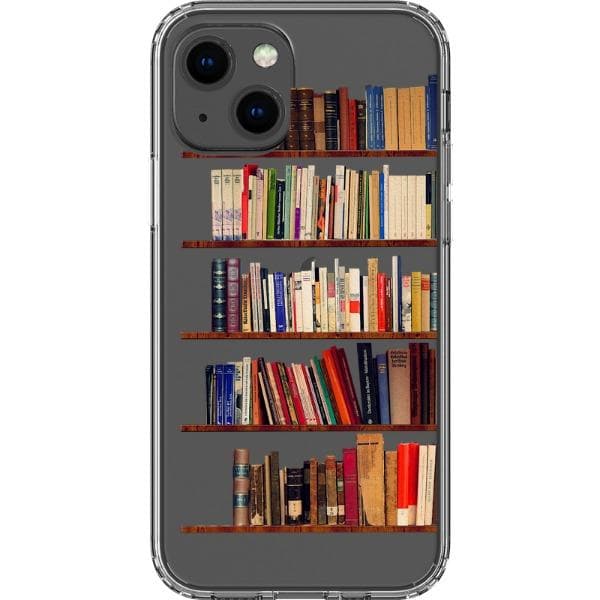 Book Lover's Clear Phone Case - Unique Bookshelf Design for iPhone and Galaxy Devices - Image 8