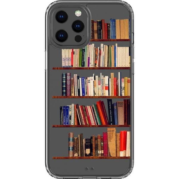 Book Lover's Clear Phone Case - Unique Bookshelf Design for iPhone and Galaxy Devices - Image 9