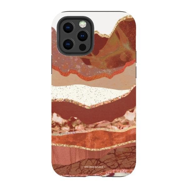 Brick Abstract Layered Mountains Print Tough Phone Case - Image 11