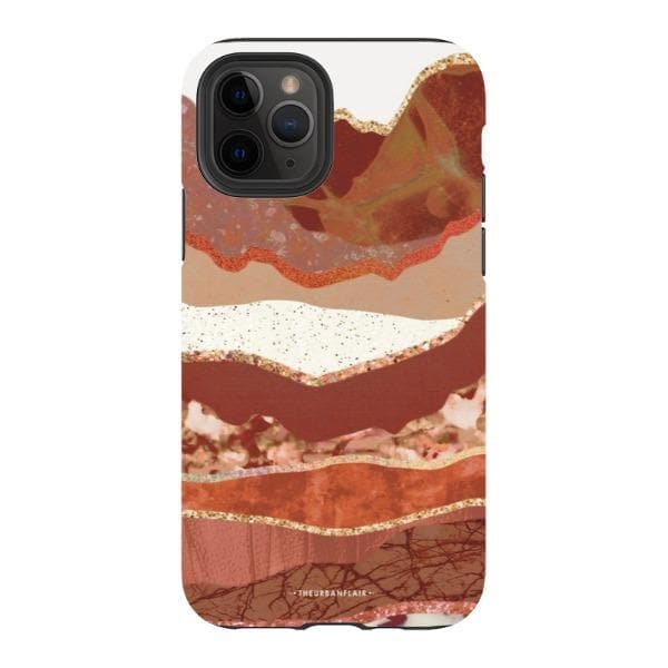 Brick Abstract Layered Mountains Print Tough Phone Case - Image 19