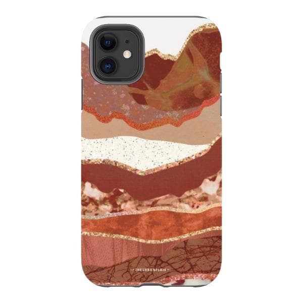 Brick Abstract Layered Mountains Print Tough Phone Case - Image 22